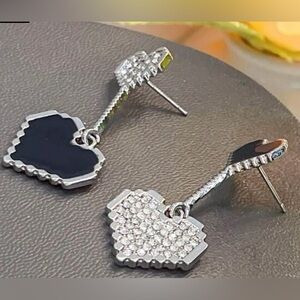 Heart drop earrings